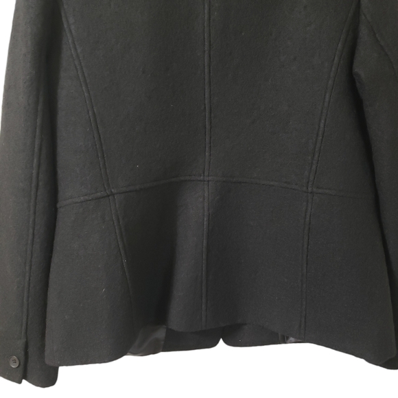 Talbots Womens Wool Blend Collarless Black Blazer Jacket Sz 10 - Picture 6 of 14